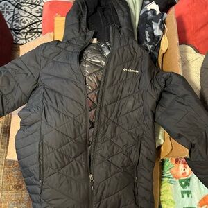 Columbia Black and Silver Quilted Jacket